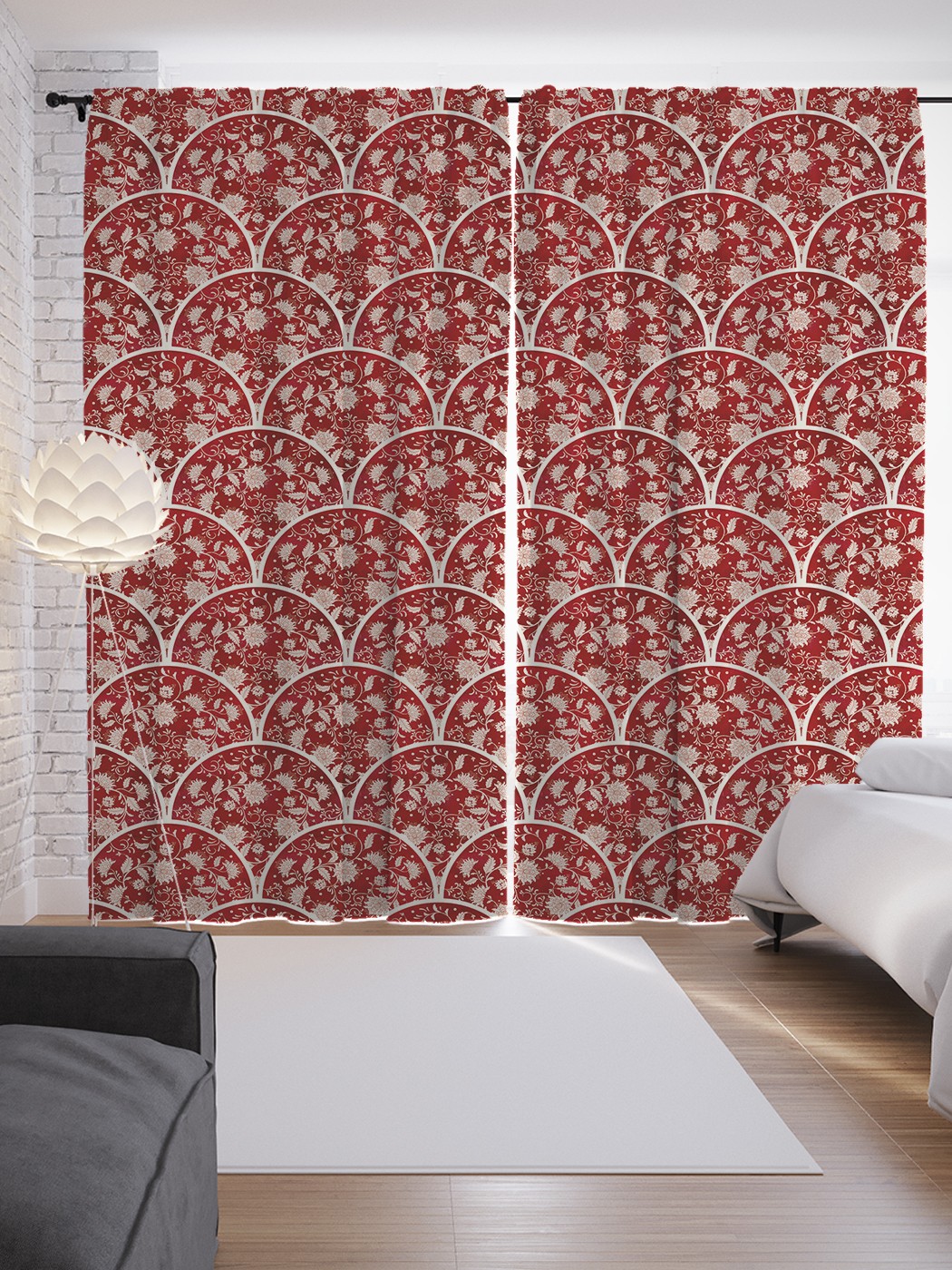 

Шторы с фотопечатью JoyArty "Традиционный мотив" из сатена, 290х265 см, Традиционный мотив