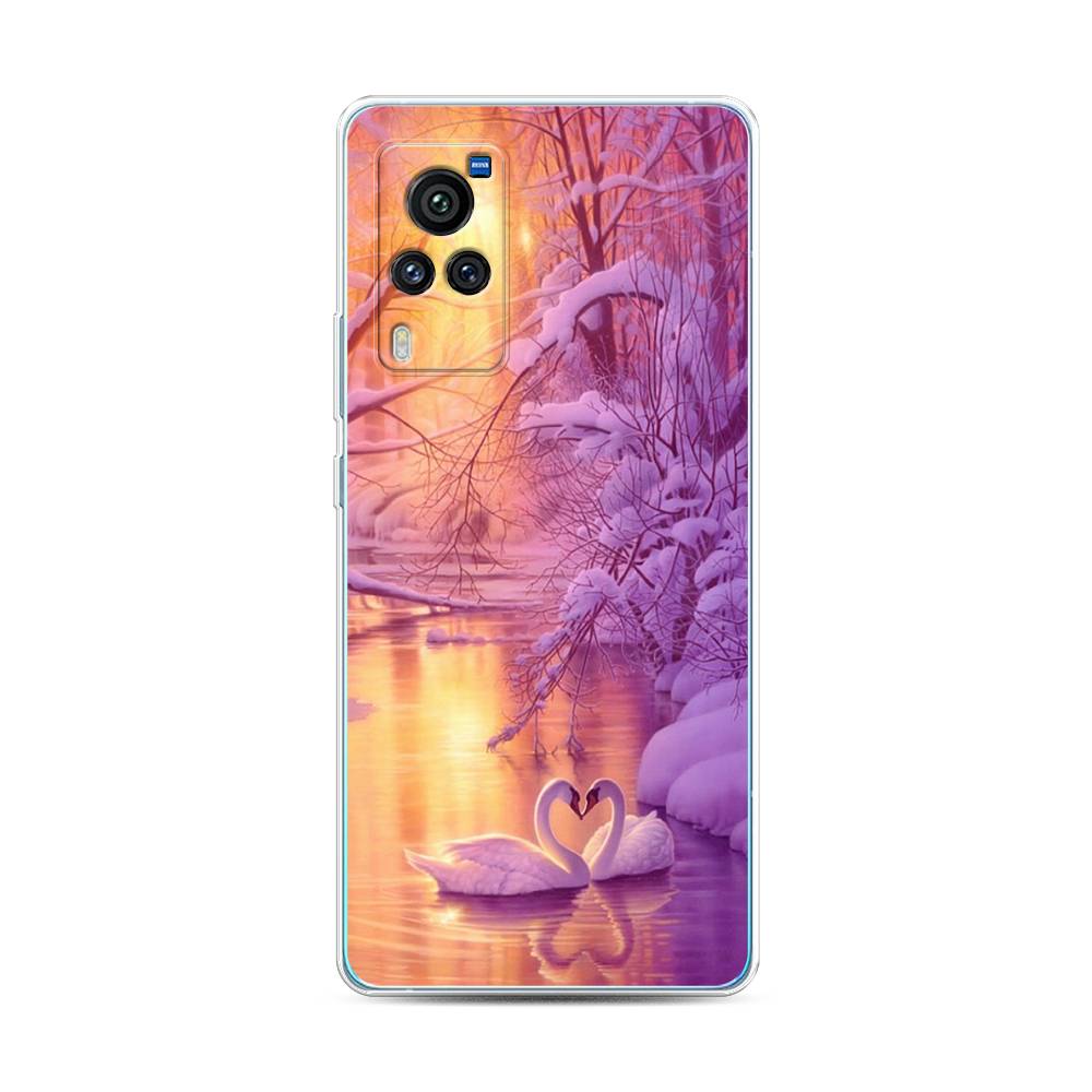 

Чехол для Vivo X60 Pro"Зима 1", Фиолетовый;желтый, 263850-2