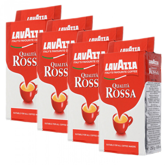 Кофе молотый lavazza 250 г. Lavazza qualita Rossa 250 молотый. Lavazza qualita Rossa кофе молотый 250 г. Lavazza кофе молотый 250. Lavazza Rossa 6 штук.