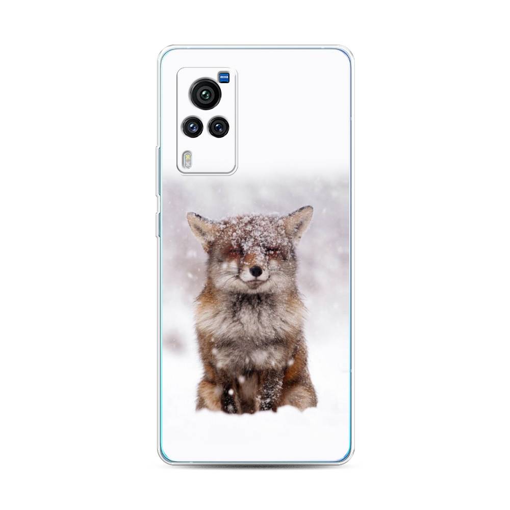 

Чехол для Vivo X60 Pro "Зимняя лиса", Белый;серый;коричневый, 263850-1