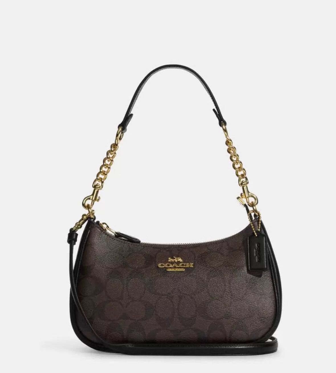 

Сумка кросс-боди женская Coach Teri canvas - black, Коричневый, Teri