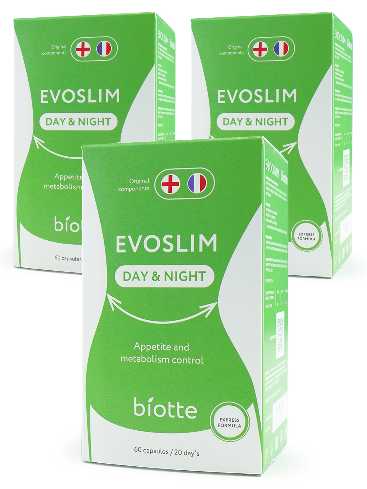 

Комплекс витаминов снижения веса Biotte Evoslim Day and Night капсулы 60 шт.+60 шт.+60 шт.