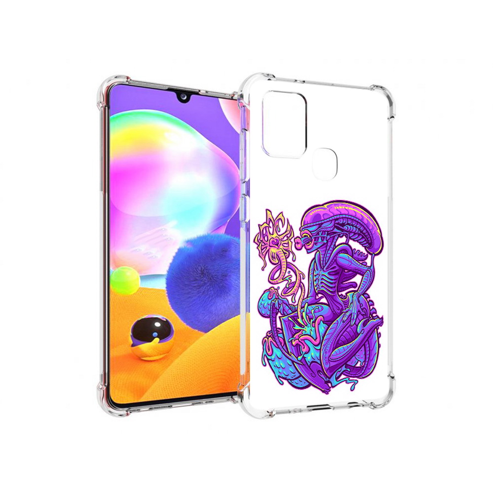 

Чехол MyPads Tocco для Samsung Galaxy A21s чужой фиолетовый цвет (PT149116.528.693), Прозрачный, Tocco