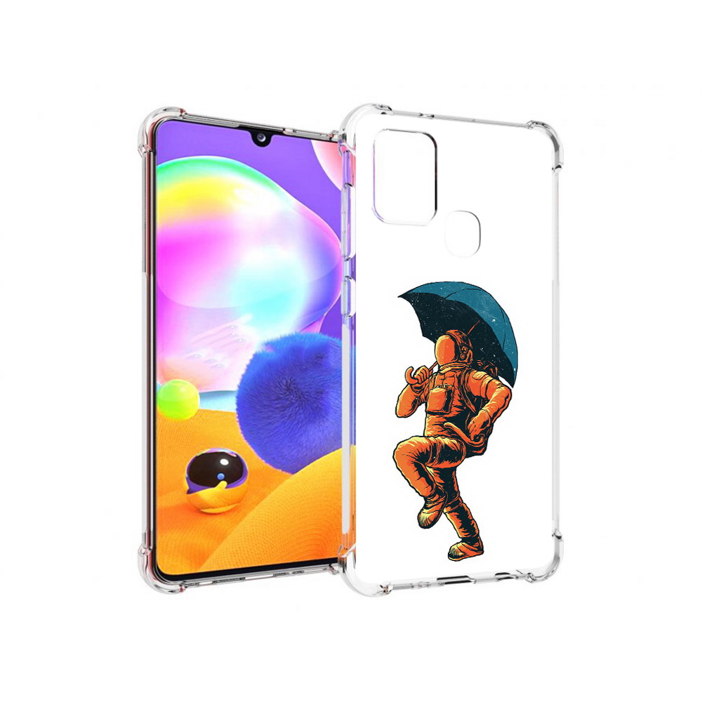 

Чехол MyPads Tocco для Samsung Galaxy A21s шагающий космонавт с зонтом (PT149116.528.695), Прозрачный, Tocco
