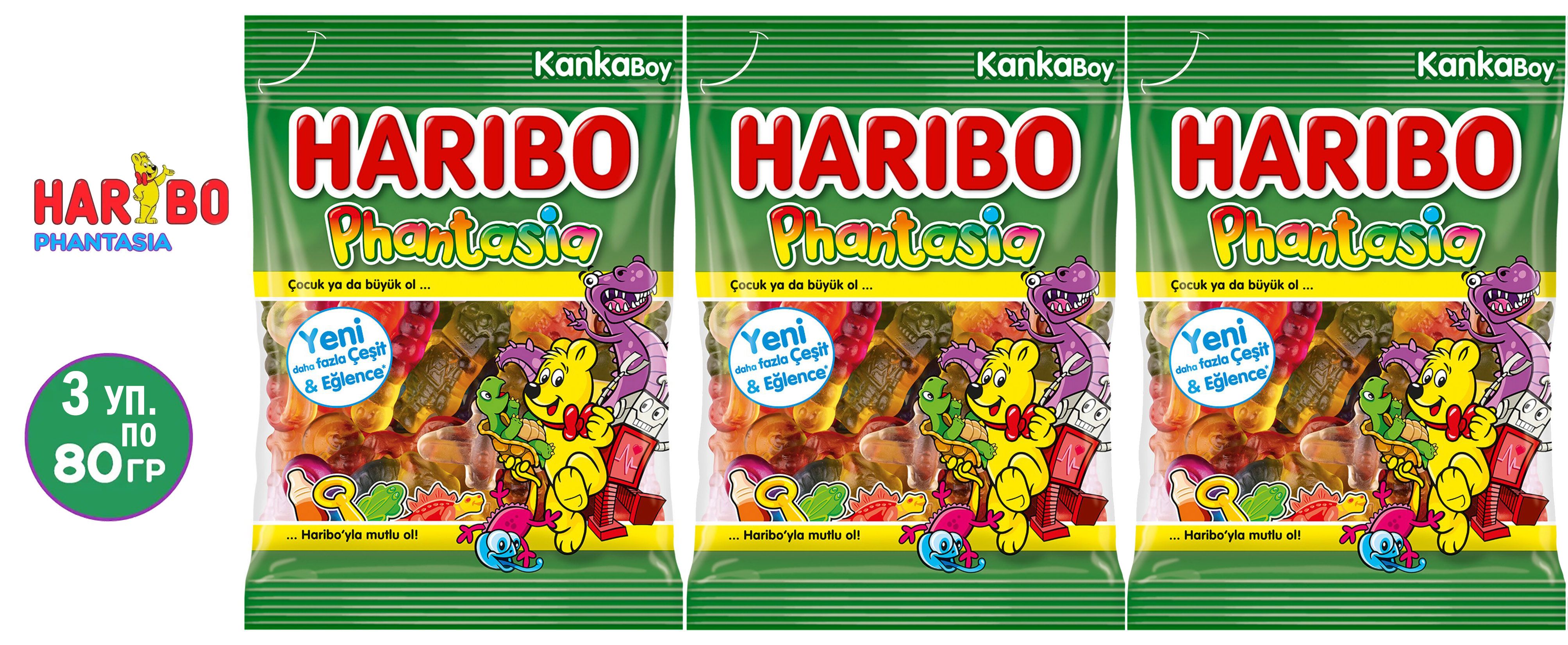 

Мармелад жевательный ХАРИБО (HARIBO) Phantasia, 80 г х 3 шт, haribo-phantasia80-3