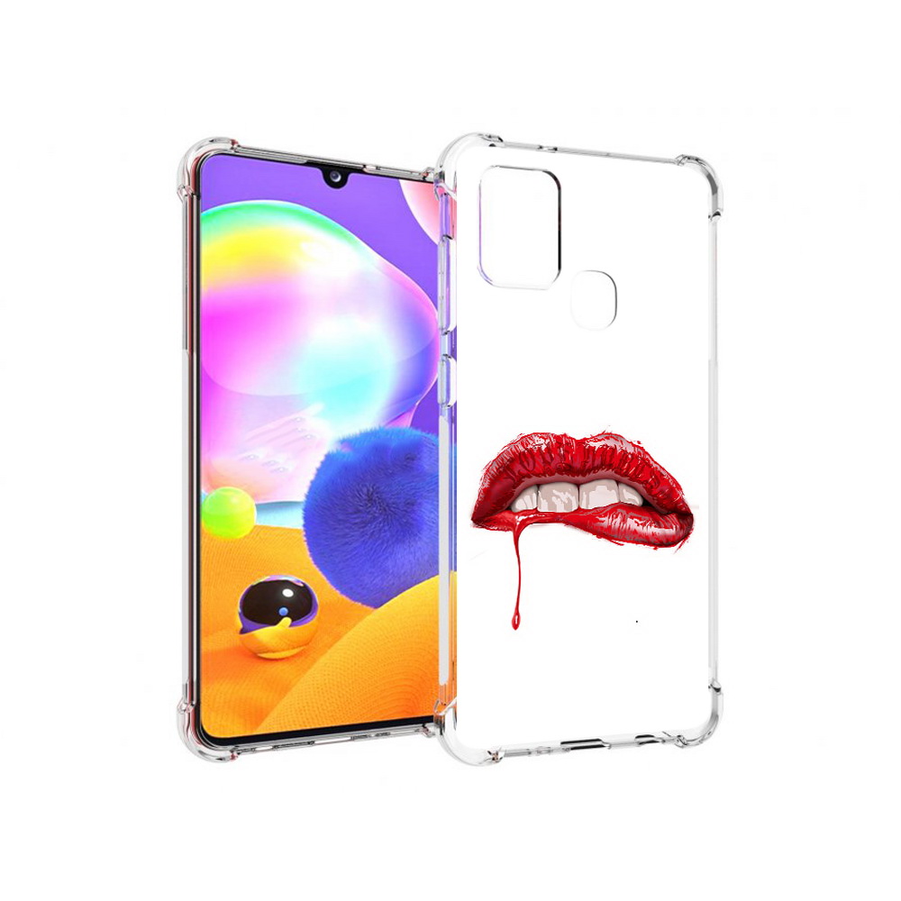 

Чехол MyPads Tocco для Samsung Galaxy A21s яркие красные губы (PT149116.528.706), Прозрачный, Tocco