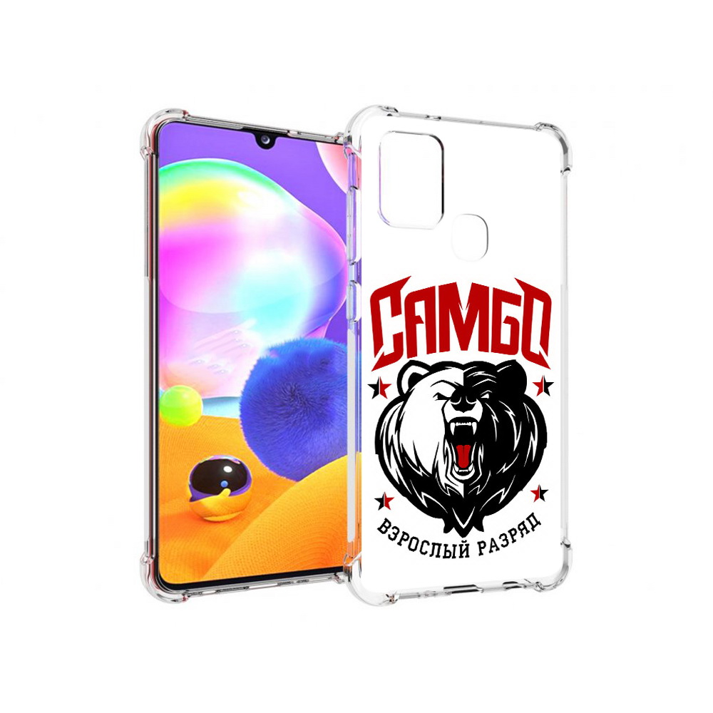 

Чехол MyPads Tocco для Samsung Galaxy A21s Единоборства Самбо медведь (PT149116.528.75), Прозрачный, Tocco