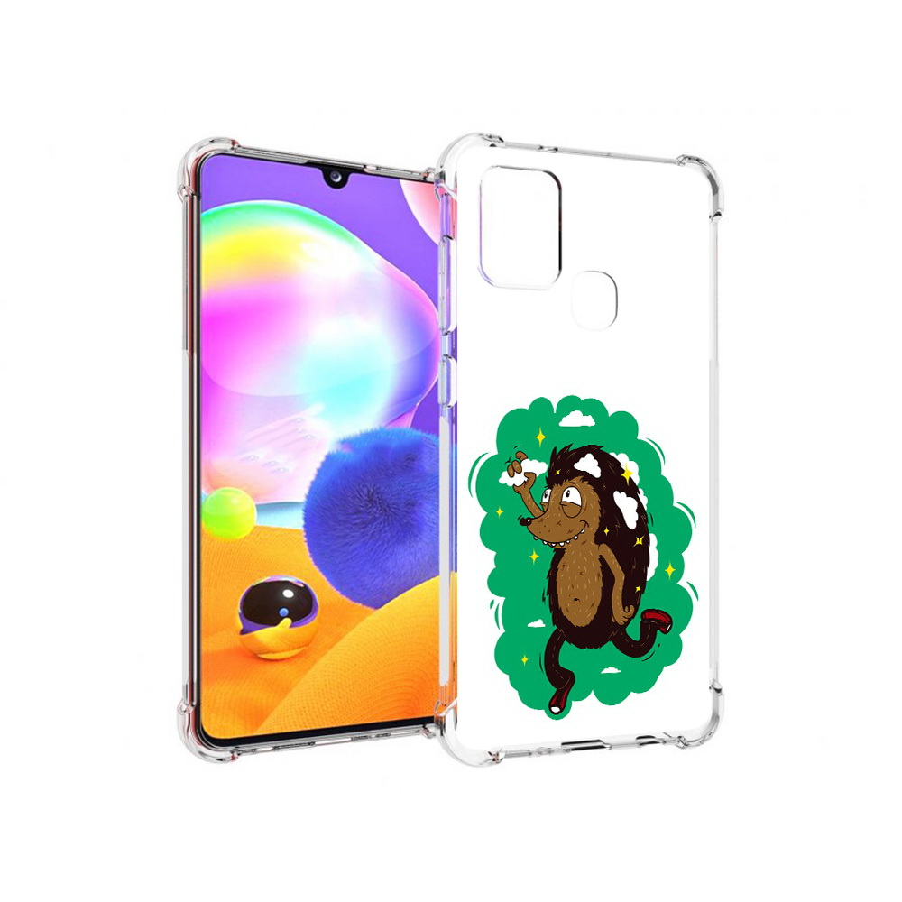 

Чехол MyPads Tocco для Samsung Galaxy A21s Ежик в облаках (PT149116.528.77), Прозрачный, Tocco