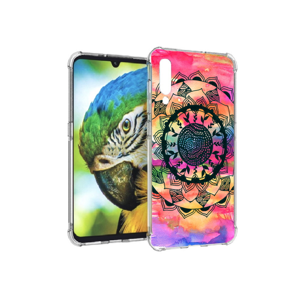 

Чехол MyPads Tocco для Xiaomi Mi 9 яркая абстракция круглый цветок (PT126035.255.704), Прозрачный, Tocco