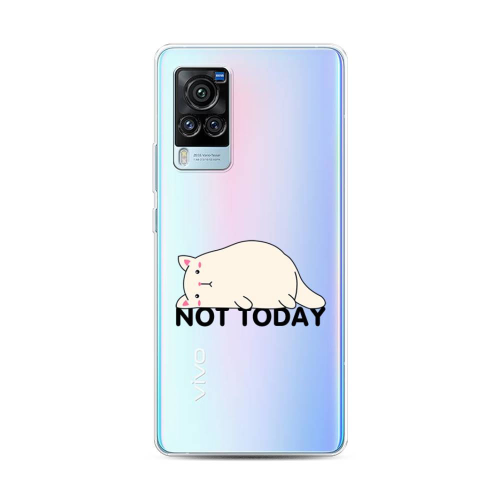 

Чехол для Vivo X60 Pro "Cat not today", Белый;розовый;черный, 263850-1