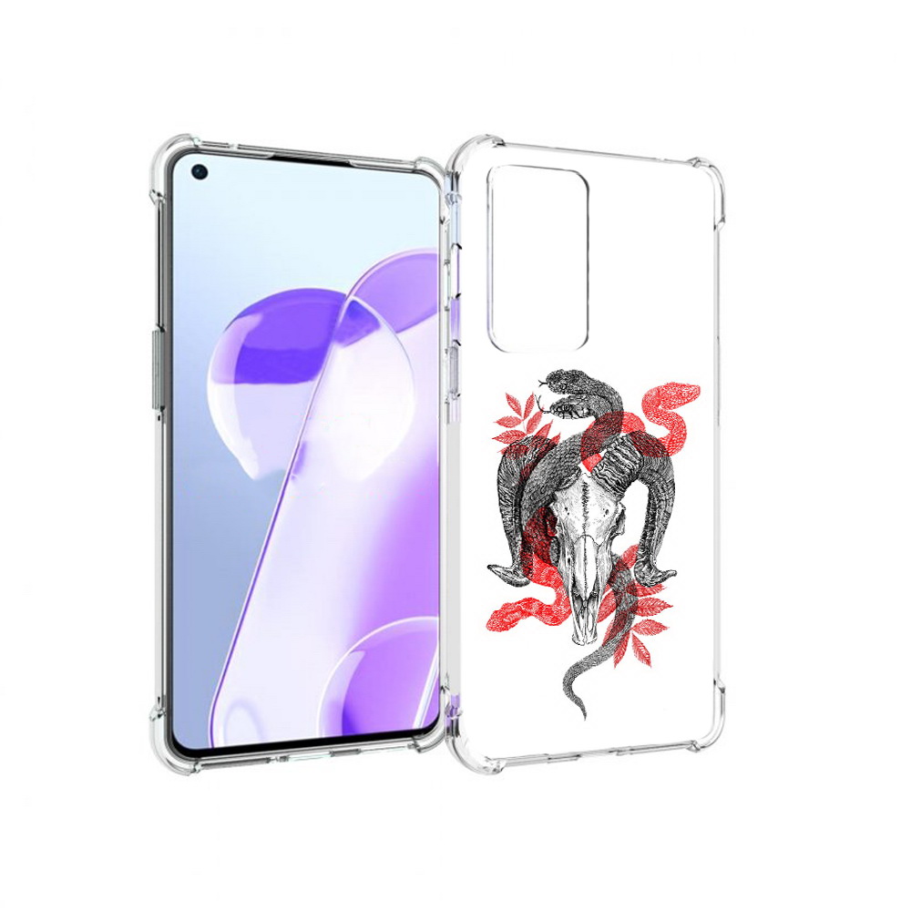 

Чехол MyPads Tocco для OnePlus 9RT змея в черепе рисунок (PT172016.131.365), Прозрачный, Tocco
