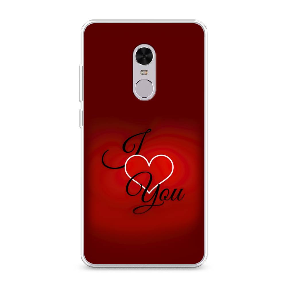 фото Силиконовый чехол "i love you 3" на xiaomi redmi note 4 awog