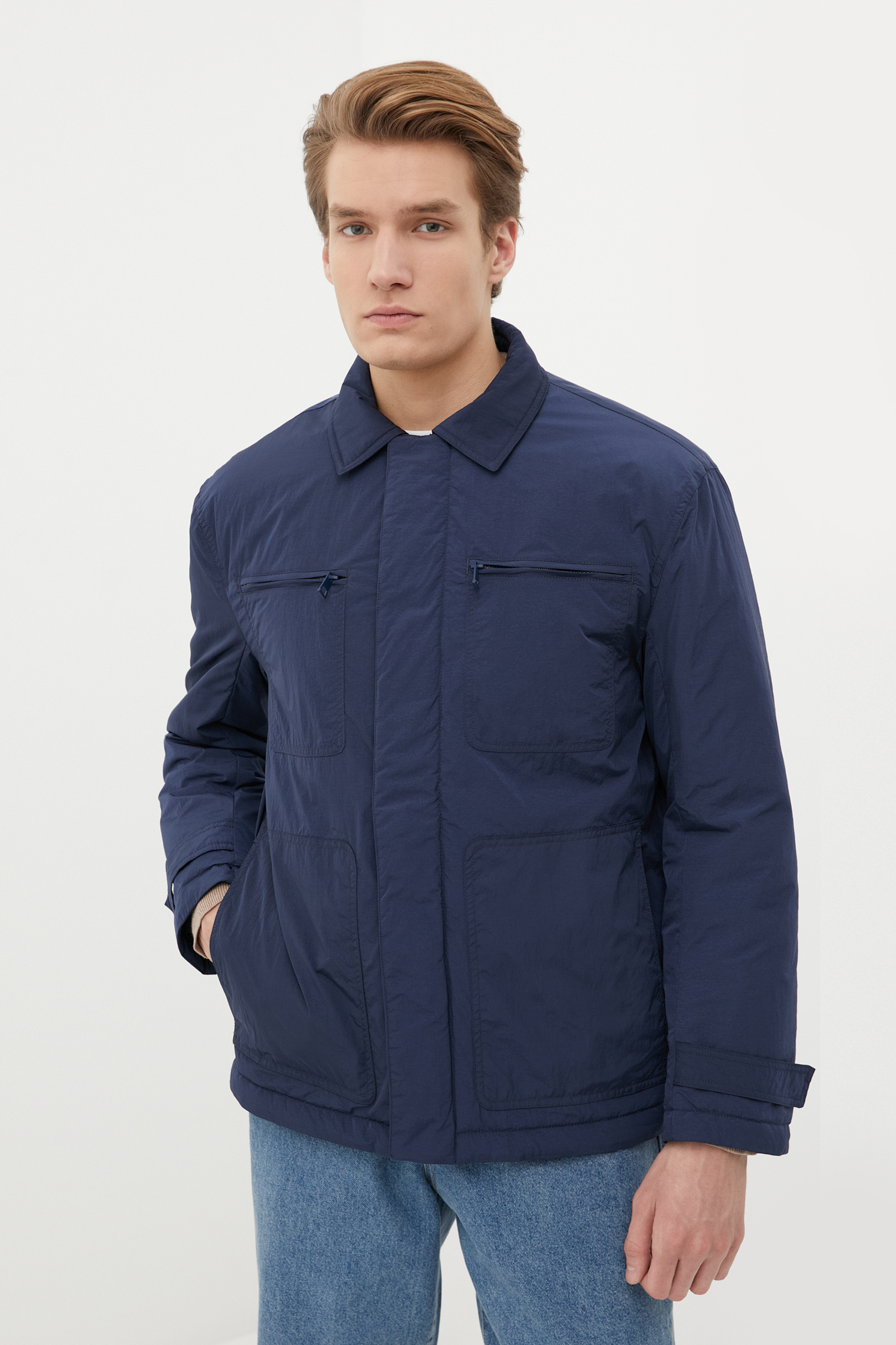 Куртка мужская Finn Flare FBC23007 синяя 3XL