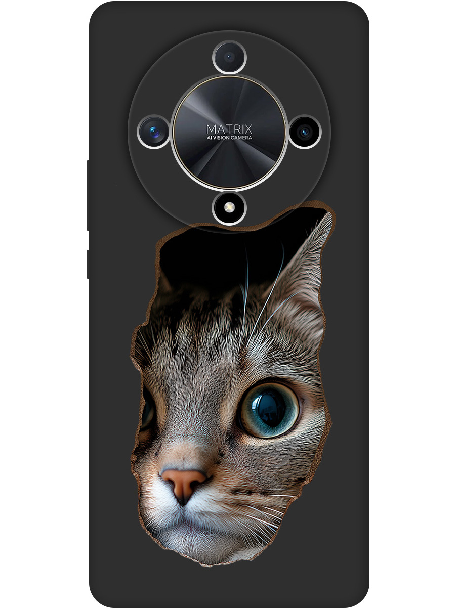 

Силиконовый чехол на Honor X9b/X50 с принтом "Котик в стене" матовый черный, Черный;коричневый;белый, 781974312
