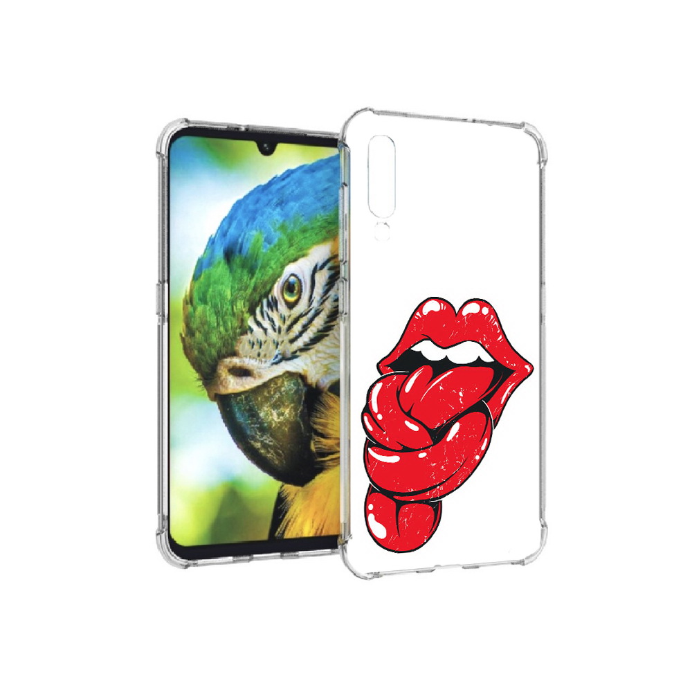 

Чехол MyPads Tocco для Xiaomi Mi 9 яркие губы с языком (PT126035.255.705), Прозрачный, Tocco