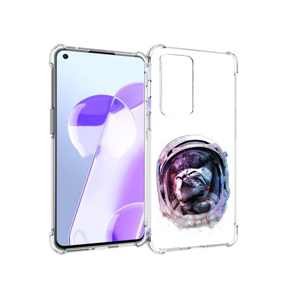 

Чехол MyPads Tocco для OnePlus 9RT кот в шлеме (PT172016.131.396), Прозрачный, Tocco