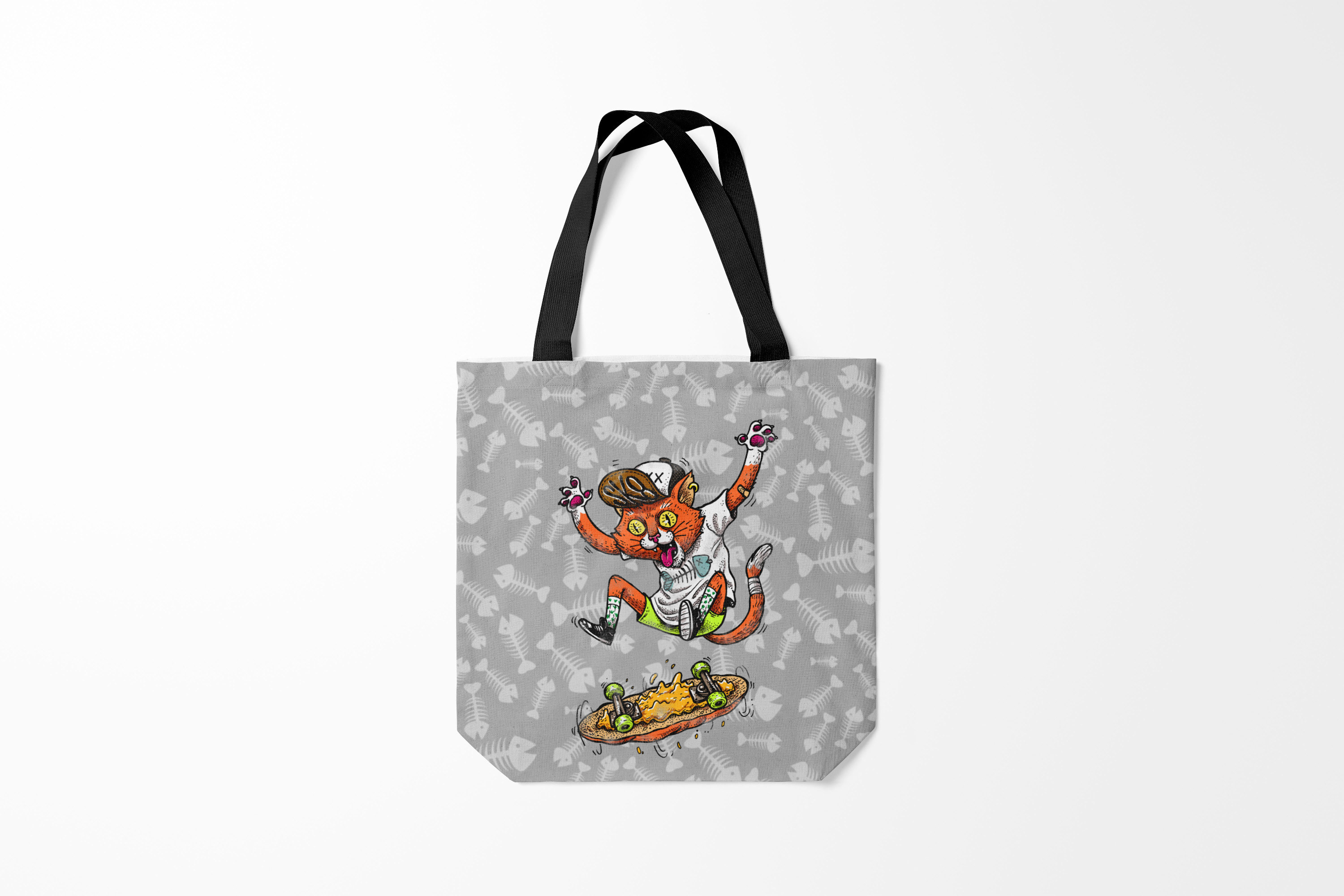 

Сумка шoппер унисекс Burnettie Экстремальный спорт SK8CAT, разноцветный, Экстремальный спорт SK8CAT