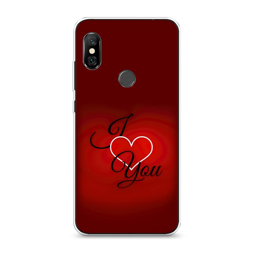 фото Силиконовый чехол "i love you 3" на xiaomi redmi note 6 pro awog