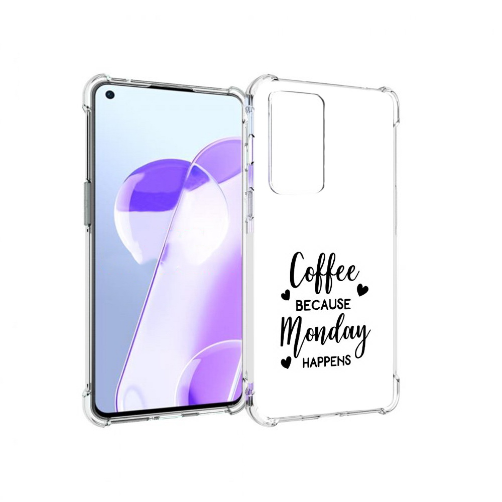 

Чехол MyPads Tocco для OnePlus 9RT кофе и понедельник стал счастливым (PT172016.131.402), Прозрачный, Tocco