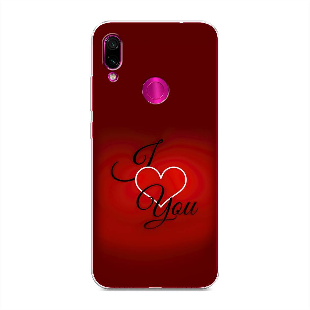 фото Силиконовый чехол "i love you 3" на xiaomi redmi note 7 awog