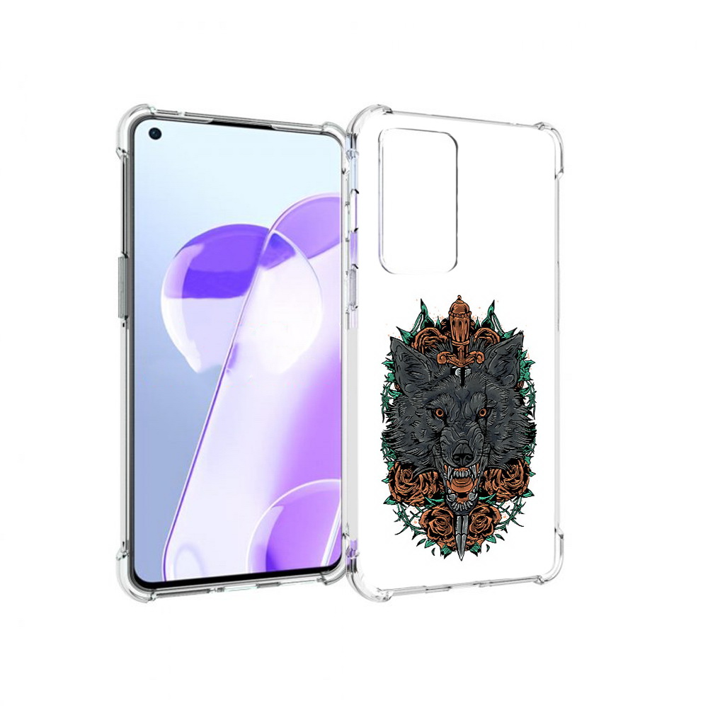 

Чехол MyPads Tocco для OnePlus 9RT красивый злой волк (PT172016.131.409), Прозрачный, Tocco