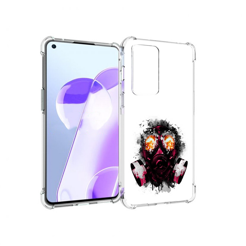 

Чехол MyPads Tocco для OnePlus 9RT красный противогаз (PT172016.131.412), Прозрачный, Tocco