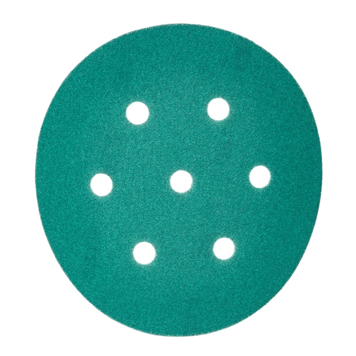 Круг шлифовальный на липучке - зелёный 125 мм, 5 шт, P180 FASTER TOOLS 8542