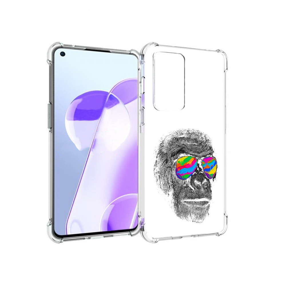 

Чехол MyPads Tocco для OnePlus 9RT крутая обезьяна в очках (PT172016.131.422), Прозрачный, Tocco