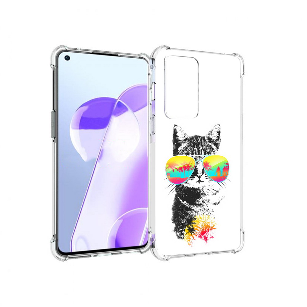 

Чехол MyPads Tocco для OnePlus 9RT крутой кот (PT172016.131.425), Прозрачный, Tocco