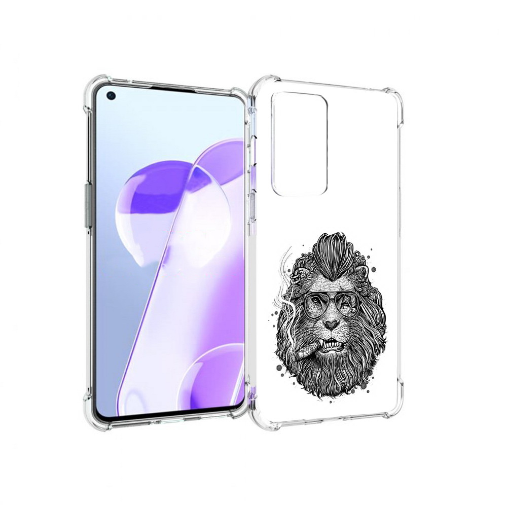 

Чехол MyPads Tocco для OnePlus 9RT курящий лев (PT172016.131.432), Прозрачный, Tocco
