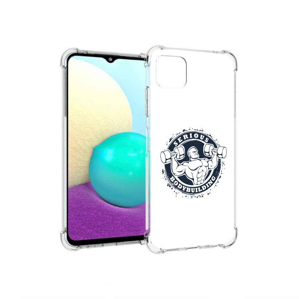 

Чехол MyPads Tocco для Samsung Galaxy A22 бодибилдинг воля к победе, Прозрачный, Tocco