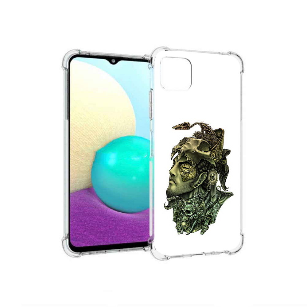 

Чехол MyPads Tocco для Samsung Galaxy A22 бронзовый воин, Прозрачный, Tocco
