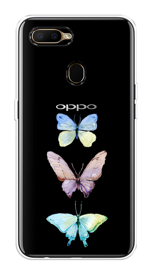 

Чехол на Oppo A5s "Акварельные бабочки", Бирюзовый;розовый, 252350-1