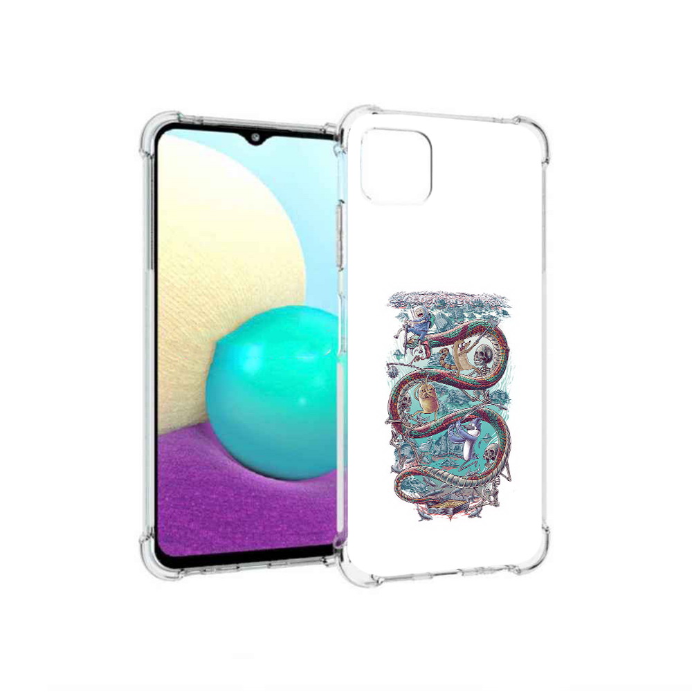 

Чехол MyPads Tocco для Samsung Galaxy A22 время приключений страшилка, Прозрачный, Tocco
