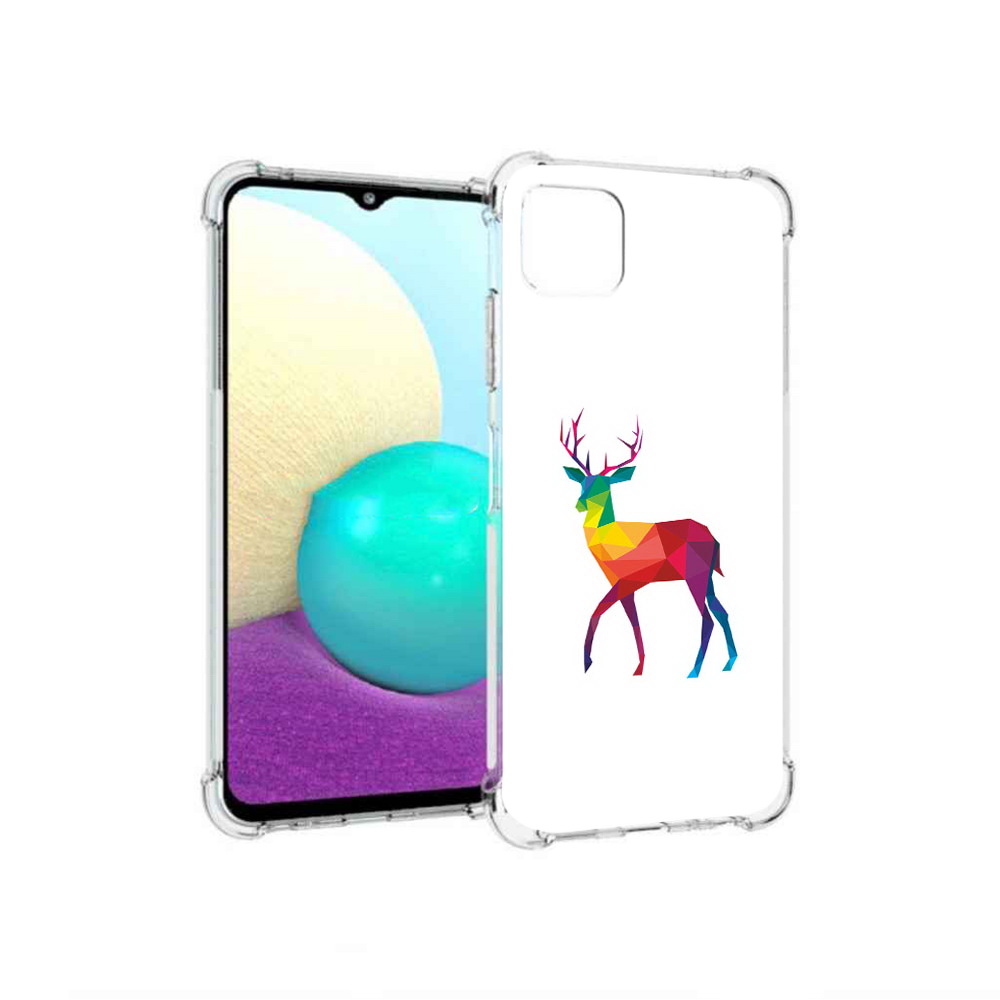 

Чехол MyPads Tocco для Samsung Galaxy A22 геометрический олень, Прозрачный, Tocco