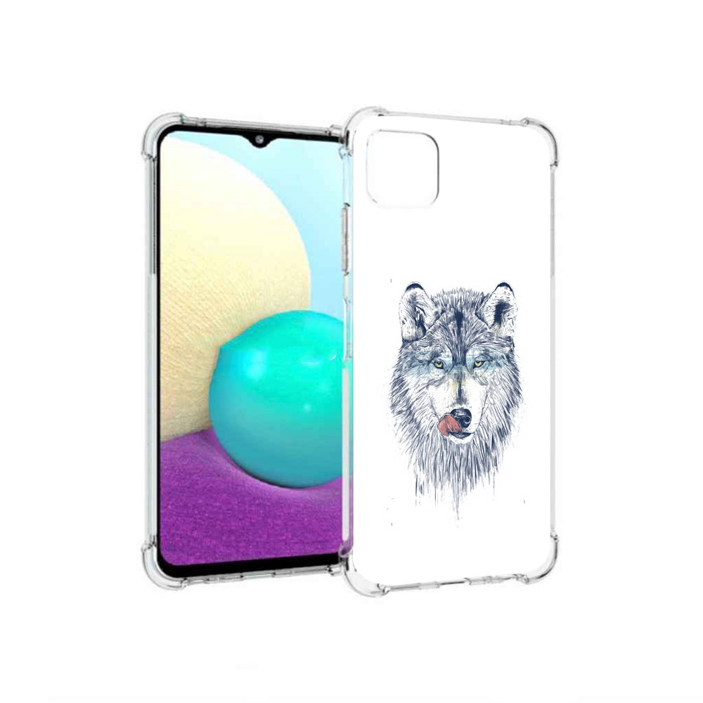 

Чехол MyPads Tocco для Samsung Galaxy A22 голодгый волк, Прозрачный, Tocco