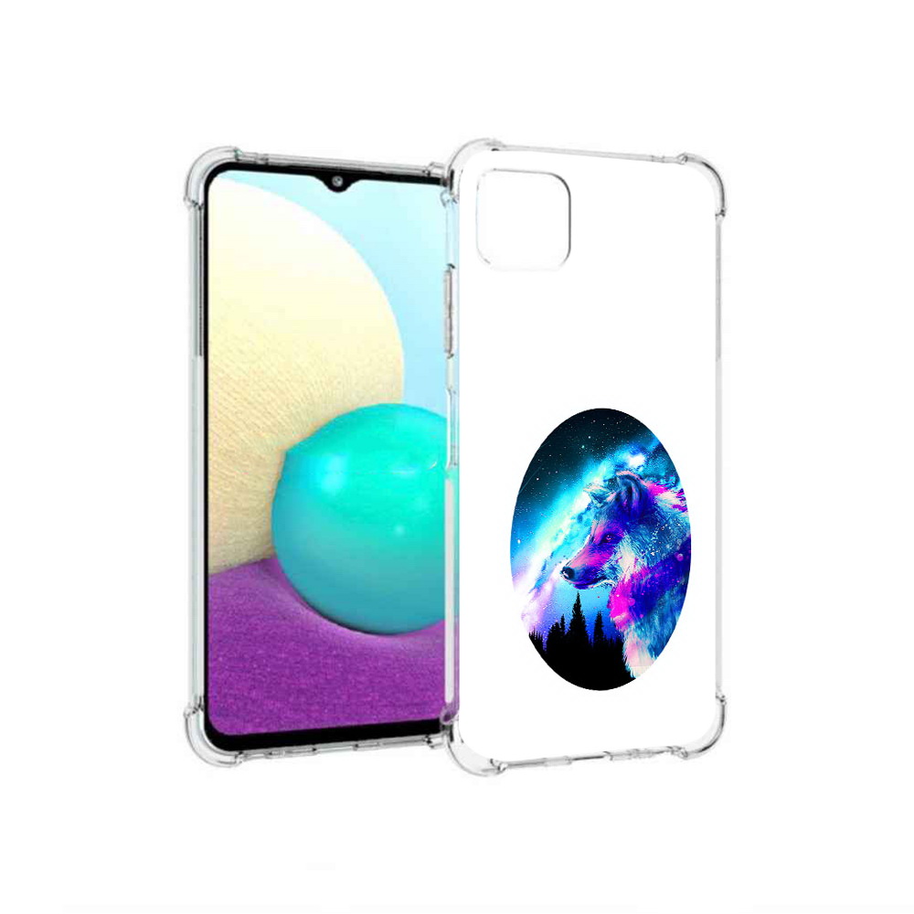 

Чехол MyPads Tocco для Samsung Galaxy A22 голубой волк, Прозрачный, Tocco