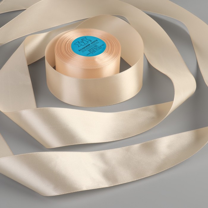 

Лента атласная, 50 мм × 33 ± 2 м, цвет светло-бежевый №061