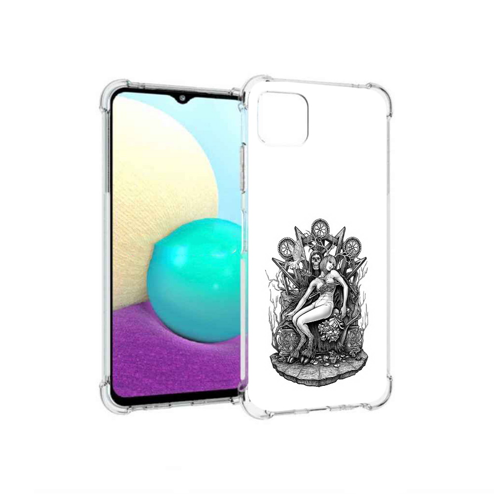 

Чехол MyPads Tocco для Samsung Galaxy A22 девушка на троне, Прозрачный, Tocco