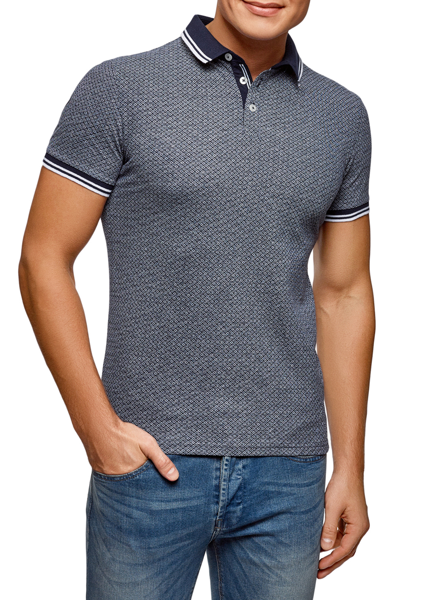 

Футболка мужская oodji 5L412300M синяя XS, 5L412300M