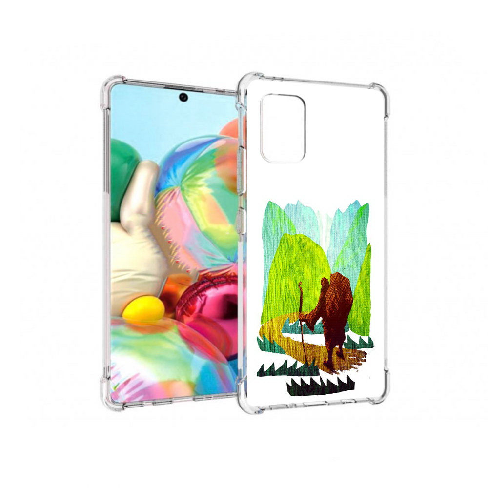 

Чехол MyPads Tocco для Samsung Galaxy A71 Лесная тропа (PT226912.529.106), Прозрачный, Tocco