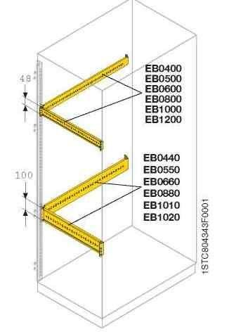 Профиль L=400 H=48 для монтажа аксессуаров (уп.2шт) ABB EB0400