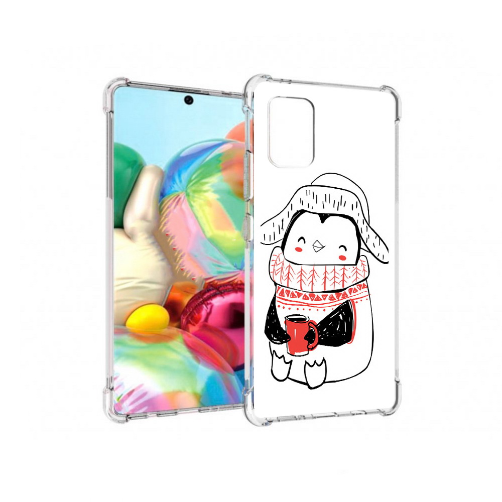 

Чехол MyPads Tocco для Samsung Galaxy A71 Милый пингвин (PT226912.529.115), Прозрачный, Tocco