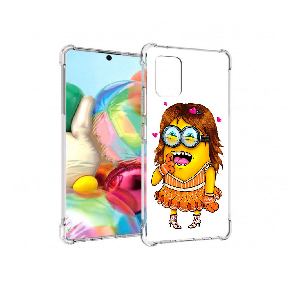 

Чехол MyPads Tocco для Samsung Galaxy A71 Миньон девочка (PT226912.529.116), Прозрачный, Tocco