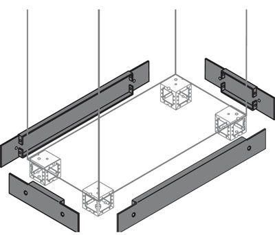 Фланец цоколя бок. 100х500мм (уп.2шт) ABB ZN5000