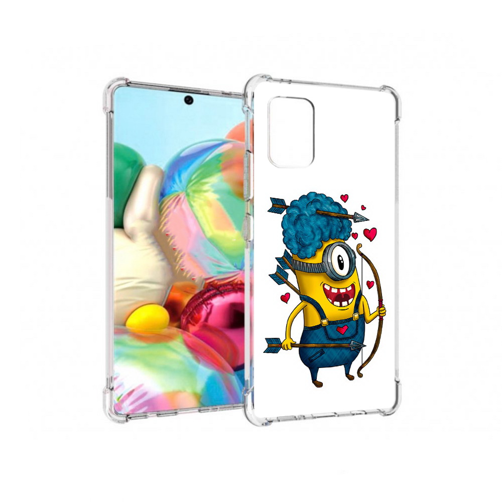 

Чехол MyPads Tocco для Samsung Galaxy A71 Миньон купидон (PT226912.529.117), Прозрачный, Tocco