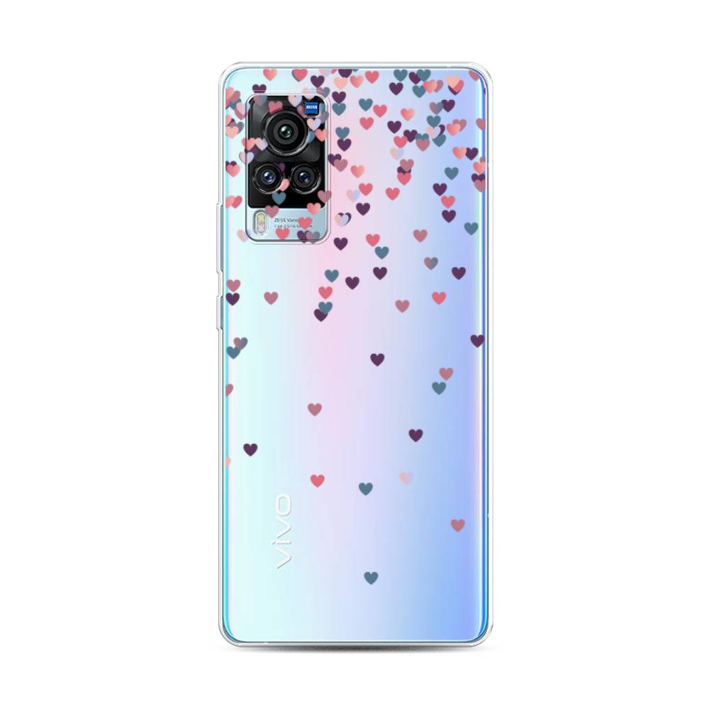 

Чехол для Vivo X60 Pro "Посыпка сердечки", Розовый;фиолетовый, 263850-3