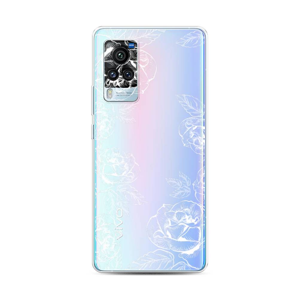 

Чехол для Vivo X60 Pro "Розы графика", Черный;серый, 263850-2