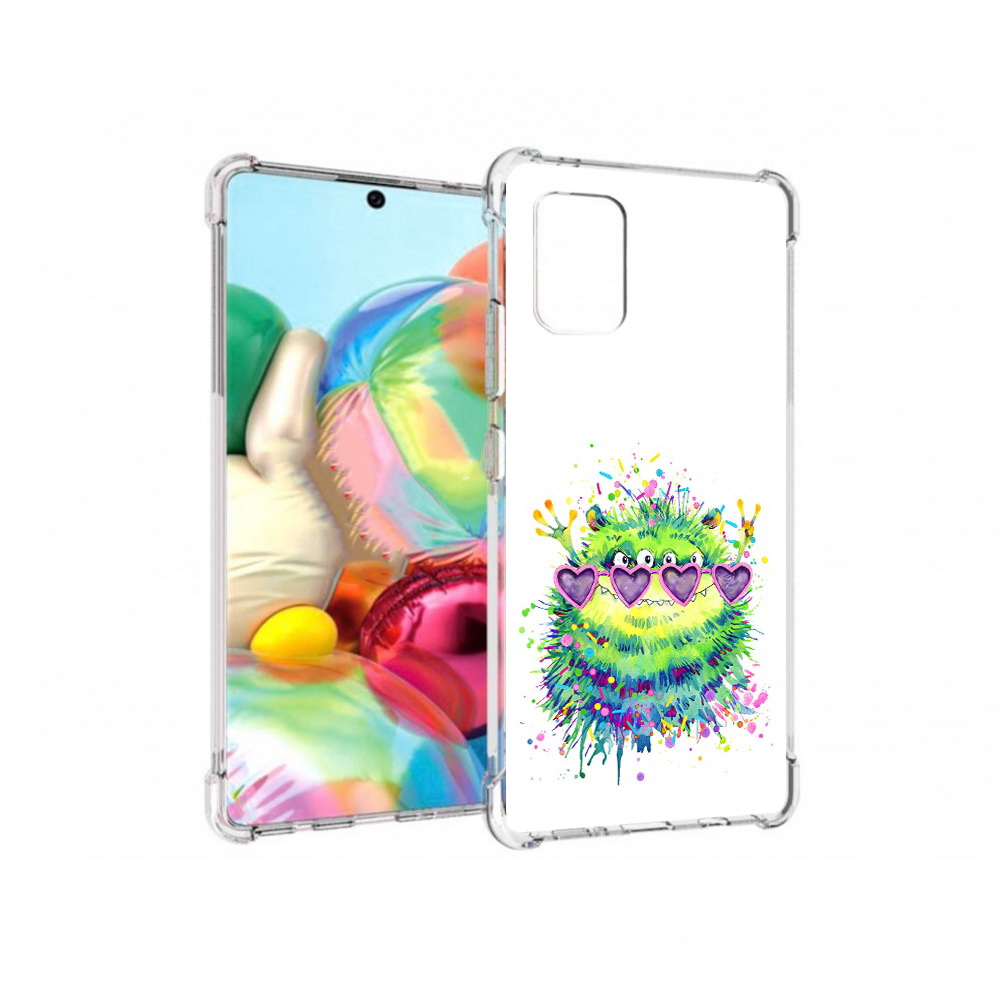 

Чехол MyPads Tocco для Samsung Galaxy A71 Пушистый персонаж (PT226912.529.142), Прозрачный, Tocco