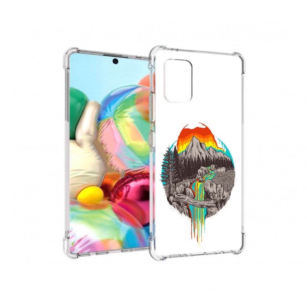 

Чехол MyPads Tocco для Samsung Galaxy A71 Радужный водопад (PT226912.529.144), Прозрачный, Tocco